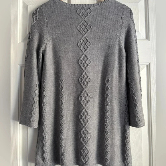 Soft Surroundings Women Cable Knit Sweater XS Silk Cashmere Blend Quiet Luxury - Picture 7 of 11
